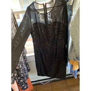 Long sleeve sequin dress